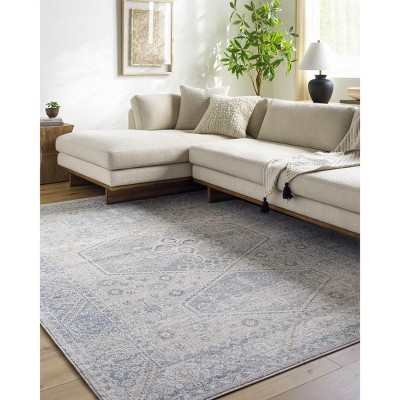 Hauteloom Nydia Blue Medallion Area Rug