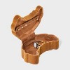 Croissant Flocked Trinket Travel Jewelry Box - Wild Fable™ Brown - 2 of 2