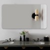 Whisen Rimless Bathroom Vanity Wall-Mounted Mirror with Round Corners and Explosion-Proof Glass, Horizontal or Vertical Wall Mount - 2 of 4