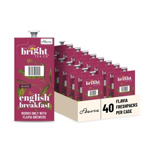 Flavia Bright Tea Co. English Breakfast Tea Freshpacks works only with Flavia Brewers (Case of 40) - 1 of 4