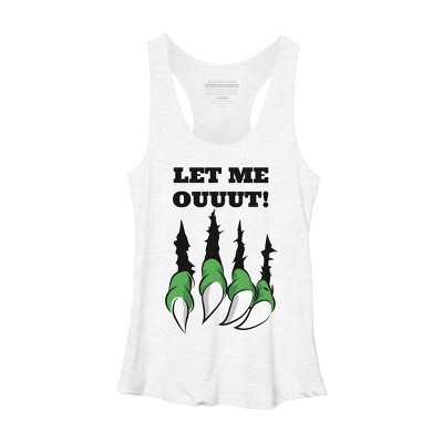 Women's Design By Humans Let the monster out halloween By ArtStyleAlice Racerback Tank Top