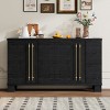 60'' Sideboard Buffet Cabinet,Traditional Buffet Cabinet With Adjustable Shelves And Gold Handles,Storage Cabinet For Living Room-Cuddlewood - image 2 of 4