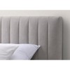Omax Decor,Spencer Upholstered Mid-Century Fabric King Platform Bed in Gray - 3 of 4
