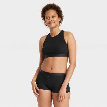 Thinx for All Women's Moderate Absorbency Boy Shorts Period Underwear -  Black XL 1 ct
