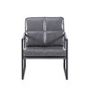 BENCMATE Accent Chairs, Mid-Century Modern Chair with Soft Cushion and Solid Legs for Living Room, Bedroom, Balcony, Gray, 29.13"*25"*32.28" - 3 of 4