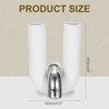 Unique Bargains Ceramic Office Home Decorative U-Shape Vase White and Silver - 2 of 4