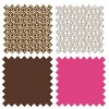 Bacati - Damask Pink/Choco Long Rail Guard Cover - 3 of 4