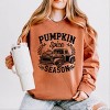 Simply Sage Market Pumpkin Spice Season Truck Distressed Lightweight Garment Dyed Sweatshirt - 2XL - Yam - 2 of 4