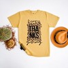 Simply Sage Market Women's Happy Thanksgiving Leopard Short Sleeve Garment Dyed Tee - 3 of 4