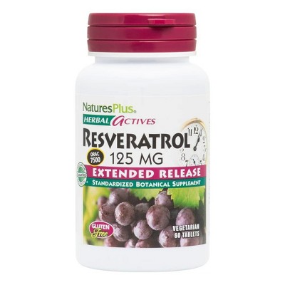 Herbal Actives Extended Release Resveratrol 125mg by Nature's Plus  -  60 VegTab