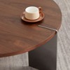 Okak 19.68"W/35.43"W Round Coffee Table Wood Surface and Metel Feet for Living Room, Ready-to-Assemble - 2 of 4