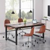 LITTLE TREE 63" Modern Executive Office Desk Brown/Black - 3 of 4