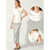 Allegra K Women's Cowl Neck Short Sleeve Dressy Casual Satin Top - 2 of 4