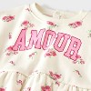 Baby Girls' 2pc Amour Love Floral Fleece Sweatshirt & Pants Set - Off-White - 3 of 4