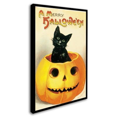 Trademark Fine Art -Vintage Apple Collection 'Merry Halloween' Canvas Art