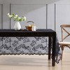 HLC.ME Butterfly Floral Patterned Scalloped, Wrinkle Resistant, Lace Fabric Table Cloth for Round and Rectangle Tables - 2 of 4