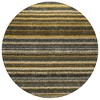 Gold Beige And Wheat Striped Washable Indoor Outdoor Area Rug - 4 of 4