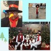 4E's Novelty 5 Piece Set Snowman Costume Kit - Top Hat, Shawl, Gloves, Carrot Nose - Fun Snowman Costume Adult & Kids Set for Christmas Holiday Fun - image 3 of 4