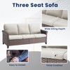 Buenhomino 5-Piece Outdoor Sofa Set with Chairs & Ottomans, PE Wicker Patio Furniture with Cushions & Powder-Coated Frame - 3 of 4