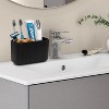 BRINJOY Black Toothbrush Holder - Bathrooms Electric Toothbrush Holder Organizer Kids Toothbrush Holders for Bathrooms Countertop, Bamboo. - 2 of 4