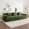 AENKYO 117.3" Modular Corduroy Modular Sectional Sofa, Boneless Sectional Deep Seat Sofa with Throw Pillows, No-Assembly - 3 of 4