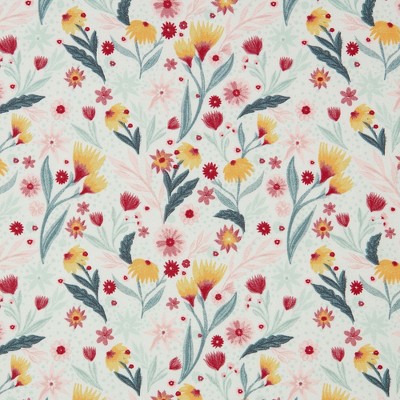 Twin Blue Floral Print Microfiber Sheet Set