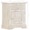 vidaXL Bedside Cabinet White 15.7"x11.8"x19.7" Solid Mango Wood - 4 of 4