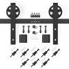 SMARTSTANDARD Classic Industrial Style Single Sliding Barn Door Hardware Kit, Heavy Duty Track with Big Wheel Hangers (Door Not Included) - 4 of 4