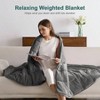 20 Lbs Weighted Blanket, 60x 80, Queen Size, Machine Washable, Grey for Stress Relief and Sleep - 4 of 4
