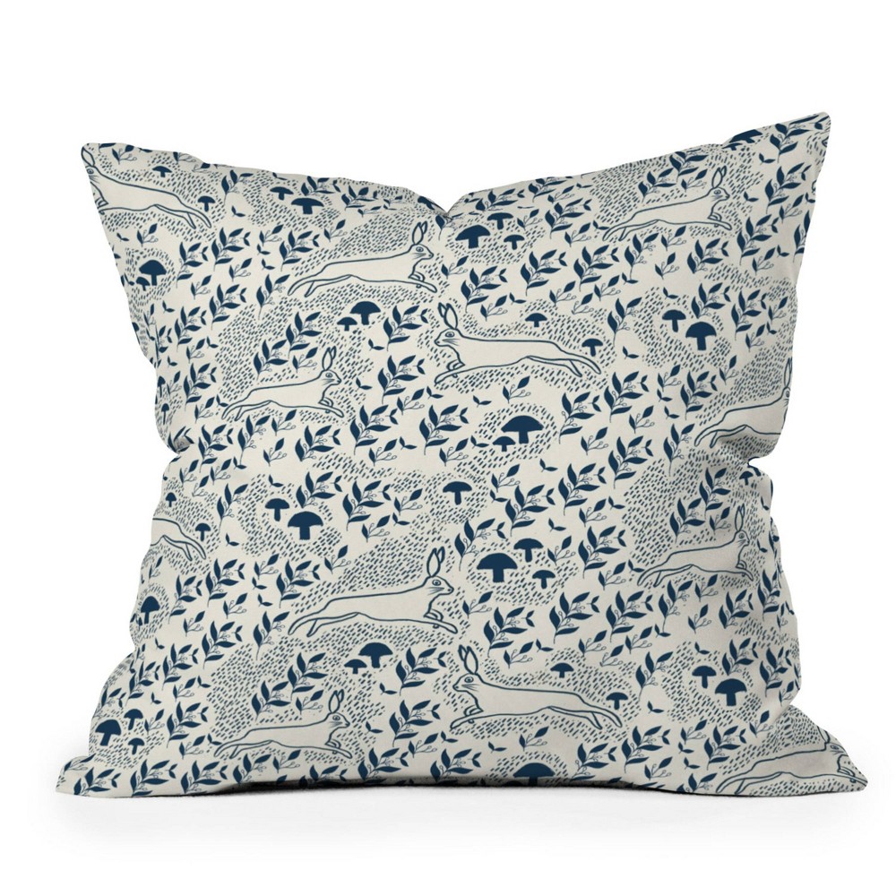 Photos - Pillow 20"x20" Deny Designs Gyaneshwari Dave Moon Bunny Square Outdoor Throw  Off-White