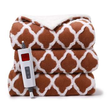 Whizmax Electric Blanket, Heated Throw Blanket, Tufted Jacquard Heating Blankets, 6 Heating Levels