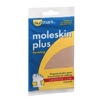 Sunmark Moleskin Plus Padding, 4 1/8 in x 3 3/8 in, 3 Count