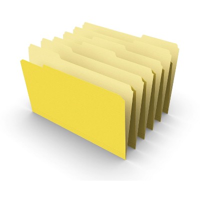 HITOUCH BUSINESS SERVICES File Folder 1/3 Cut Legal Size Yellow 100/Box TR224576/224576