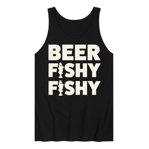 Men's - Instant Message - Beer Fishy Fishy Graphic Tank Top - 1 of 4