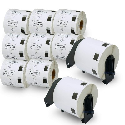 BETCKEY - Compatible Barcode Labels Replacement for Brother DK-1209 Use with Brother QL Label Printers 10 Rolls + 2 Reusable Cartridges