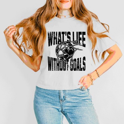 Simply Sage Market What's Life Without Goals Boxy Crop Top