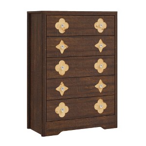 Fluted Dresser for Bedroom with Drawers, Tall Chest of Large Drawers with Large Clothes Storage Cabinet - 1 of 1