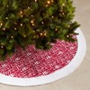 Saro Lifestyle Saro Lifestyle Cotton Christmas Tree Skirt With Ho Ho Ho Design - image 3 of 3