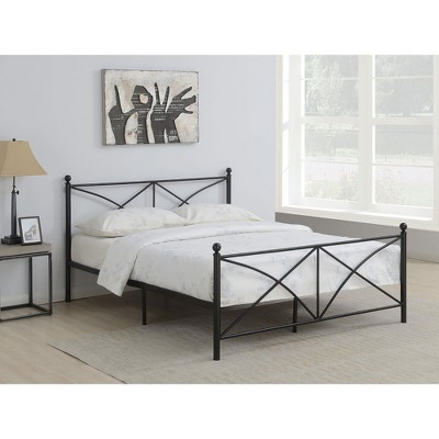 NicBex Full/Queen Size Metal Platform Bed Frame with Headboard and Footboard for Kids,Under Bed Storage Space,No Box Spring Needed,Easy Assembly