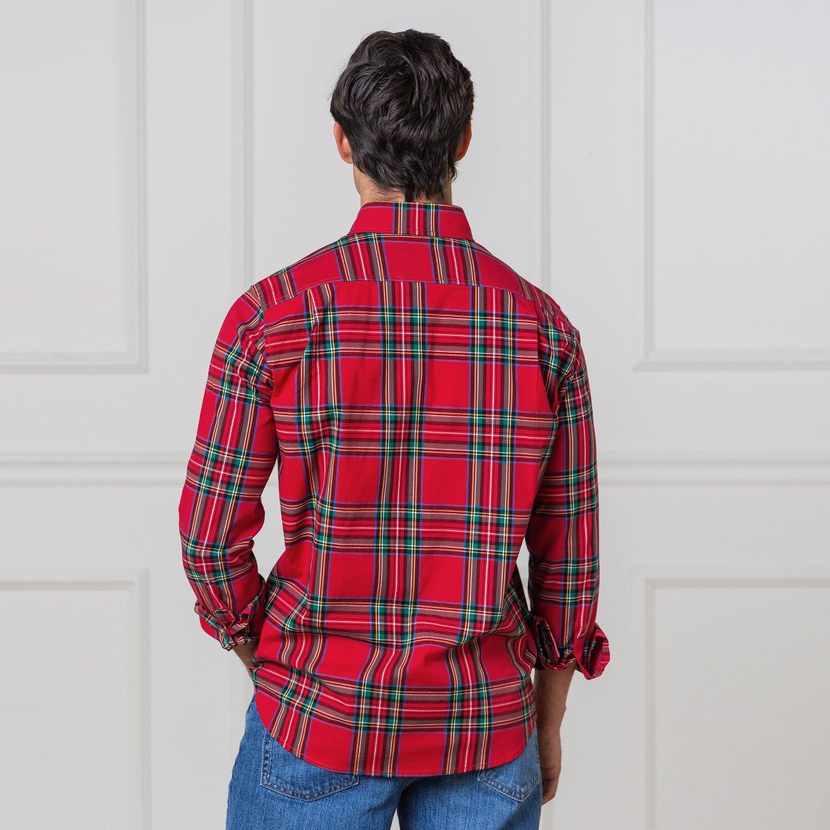 Hope & Henry Mens' Long Sleeve Stretch Poplin Button Down Shirt - thumbnail 4