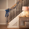 Northlight Pre-lit Metallic Artificial Christmas Tinsel Garland - 9' x 12" - Silver - Clear Lights - 3 of 4