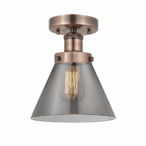 Cone - 1 Light Semi-Flush Mount In Industrial Style-9.75 Inches Tall and 7.75 Inches Wide - 1 of 1