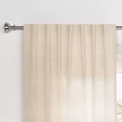 1pc 54"x95" Light Filtering Textural Boucle Window Curtain Panel Cream - Threshold™