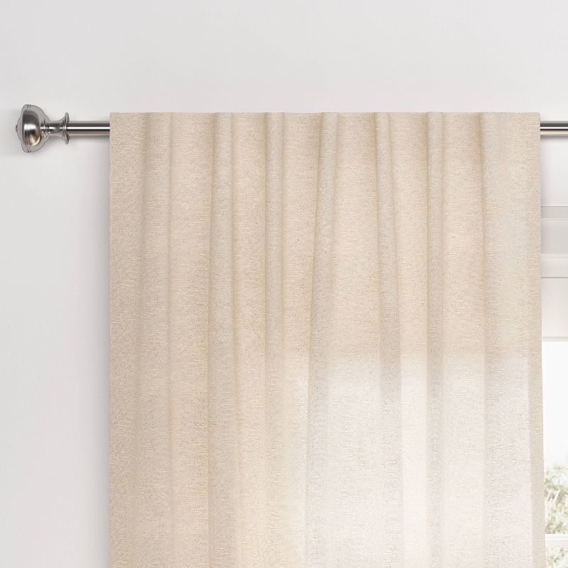 1pc Light Filtering Textural Boucle Window Curtain Panel - Threshold™, 1 of 5