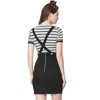 Allegra K Women's Button Decor High Waist Straight Braces Suspender Skirt - 4 of 4