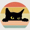 Junior's Design By Humans Cat Tee Retro Style By MeowShop T-Shirt - 2 of 3
