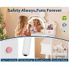 Kids Vanity Set with Lights,Bear-Shaped Make Up Vanity Desk with Mirror&Stool,Wooden Princess Toddler Make Up Table Set for Bedroom - 4 of 4