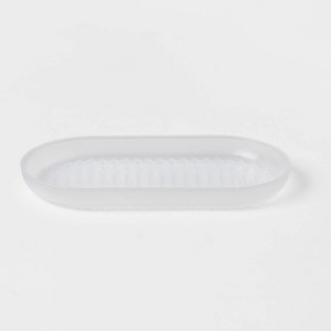 Plastic Soap Dish Clear - Room Essentials™ - 1 of 4