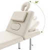 Dolonm 31.5" Stationary Massage Table with Face Pillow and Stainless Steel Adjustable Legs, Adjustable Backrest,Heavy Duty Massage Bed - 4 of 4
