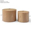 Round Nesting Coffee Table Set Of 2, Modern Circular Center Table Sofa Tables, Minimalist Simple Nightstand For Living Room Bedroom Apartment - 2 of 4